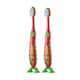 image 2 of Brush Baby Dinosaur FlossBrush™ Bristles Toothbrushes Double Pack (3-6 Years)