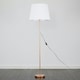image 1 of ValueLights Modern Copper Metal Standard Floor Lamp With White Shade