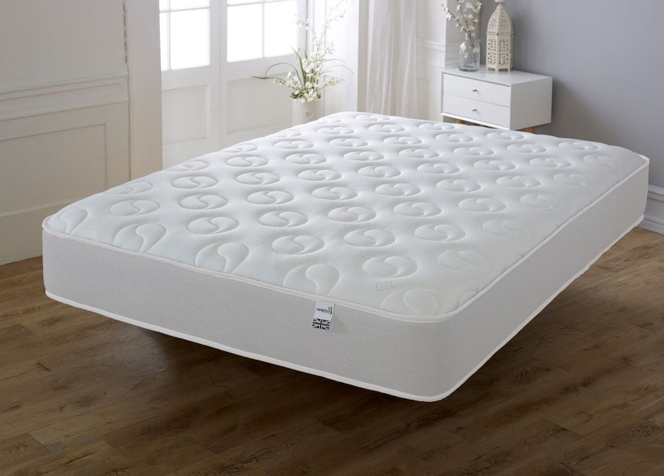 image 1 of Ying & Yang Hybrid Mattress - 20cm Deep, Premium Sprung & Memory Foam Support | White | Double