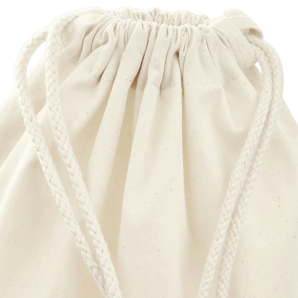 image 1 of Westford Mill Premium Cotton Stuff Bag - Natural - 14cm x 20.5cm Cream | 14cm x 20.5cm