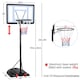 image 3 of Yaheetech 2.19-2.79M Height-Adjustable Basketball Hoop System Black