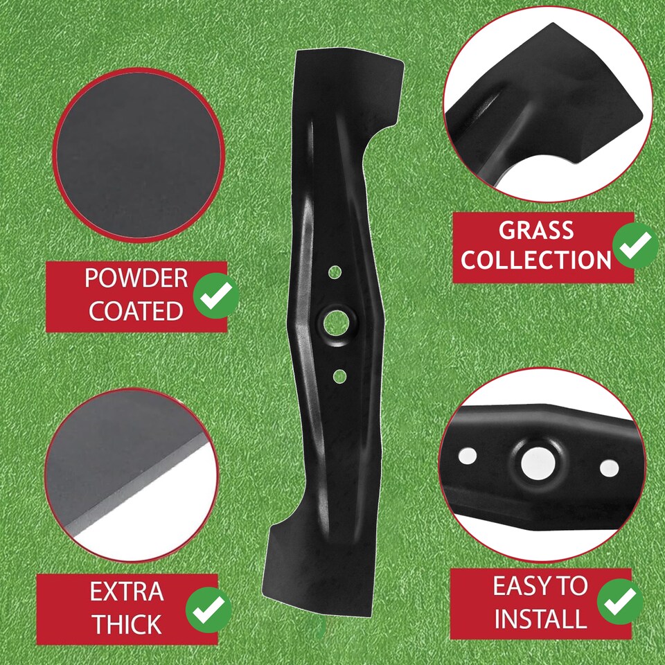 image 1 of SPARES2GO Rotary Blade for Honda HRB475 HRB475C HRB476C Lawnmower (19", 47cm)