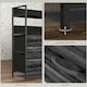 image 8 of HOMCOM Bedroom Chest of Drawers 5 Drawer Dresser w/ Shelves, Black Black