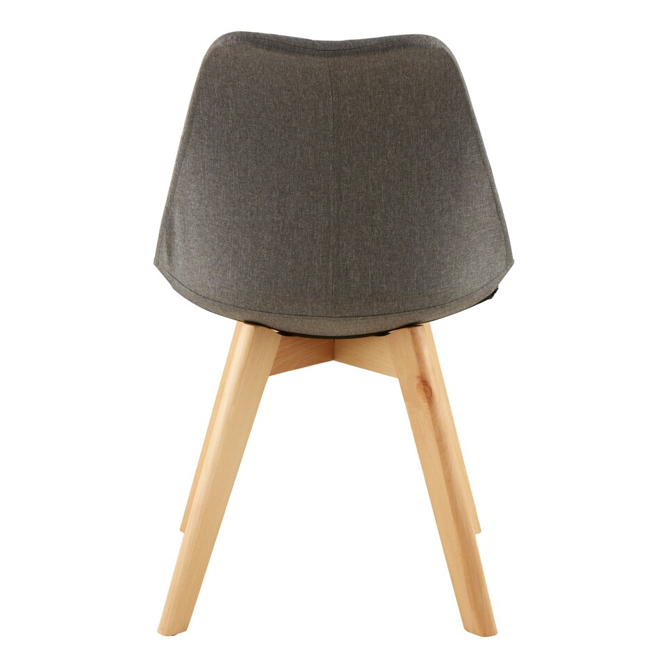 image 1 of Interiors by Premier Grey Diamond Pattern Dining Chair, Easy Cleaning Small Chair for Living Room, Space-Saving Accent Chair