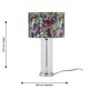 image 10 of Set of 2 Aura - Chrome Table Lamps with Safari Velvet Shades | Chrome | Multi | Large | 2
