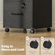 image 8 of HOMCOM Mobile Filing Cabinet with 3 Drawers and Wheels, Lockable Rolling Under Desk Drawers for A4 and Letter Sized Hanging File Holders, Printer Stand for Home Office, Black | Black | Black