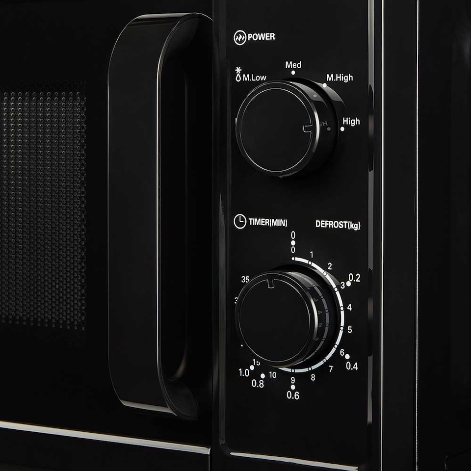 image 1 of Cookology 800W Microwave 20L Manual Control Freestanding - CMAFS20LBK Black