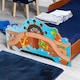 image 4 of Kids Pirate Themed Wooden Bed Frame w/ Guardrails - 70x140cm