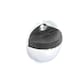 image 2 of Securit Oval Door Stopper - Silver/Black - 50mm