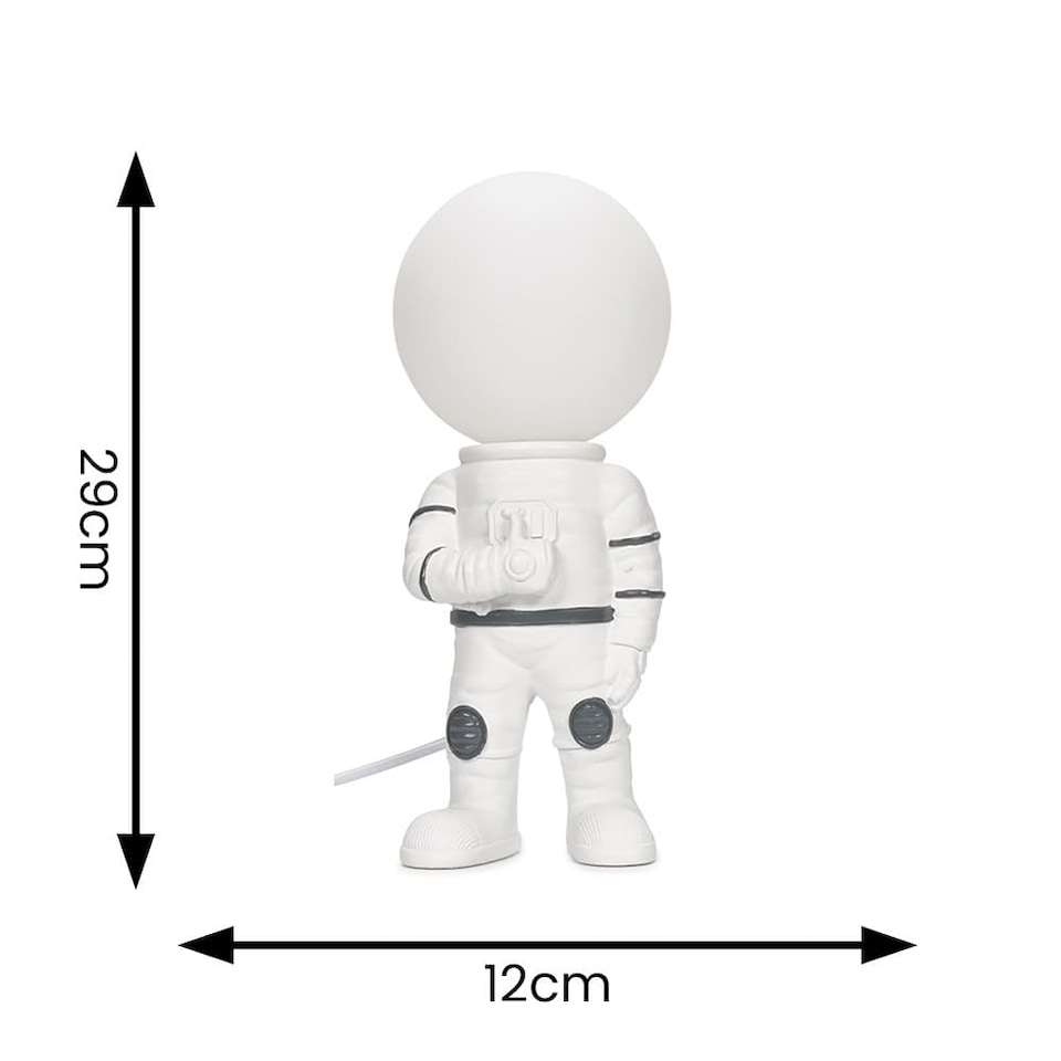 image 1 of ValueLights Tom Childrens Painted White Table Lamp & Bulb | White
