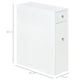 image 3 of HOMCOM Slim Floor Cabinet Narrow Wooden Storage with Drawers Bathroom White