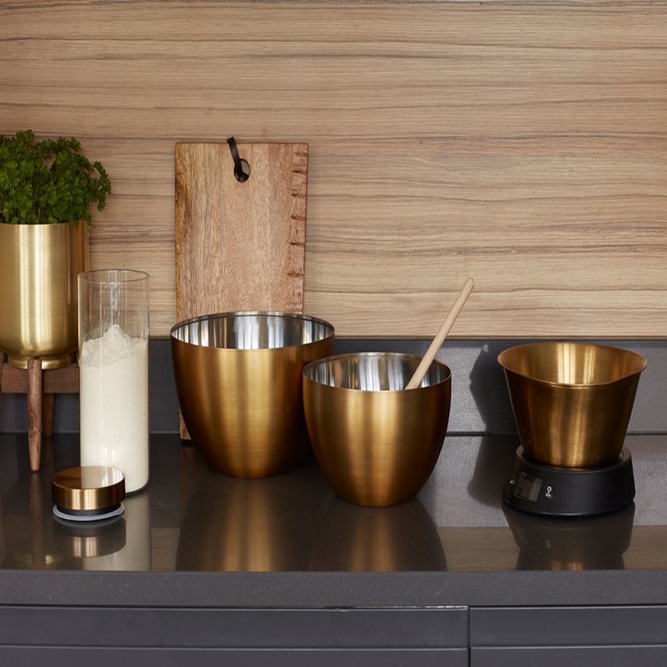 image 1 of MasterClass Mixing Bowl Gold Stainless Steel 24cm