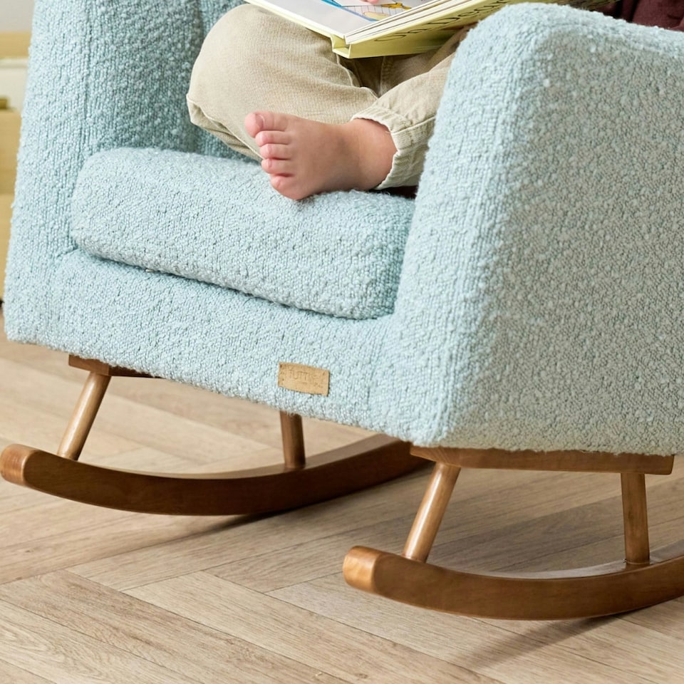 image 1 of Tutti Bambini Jonah Mini Me Children's Rocking Chair - Boucle Ocean Stone Blue