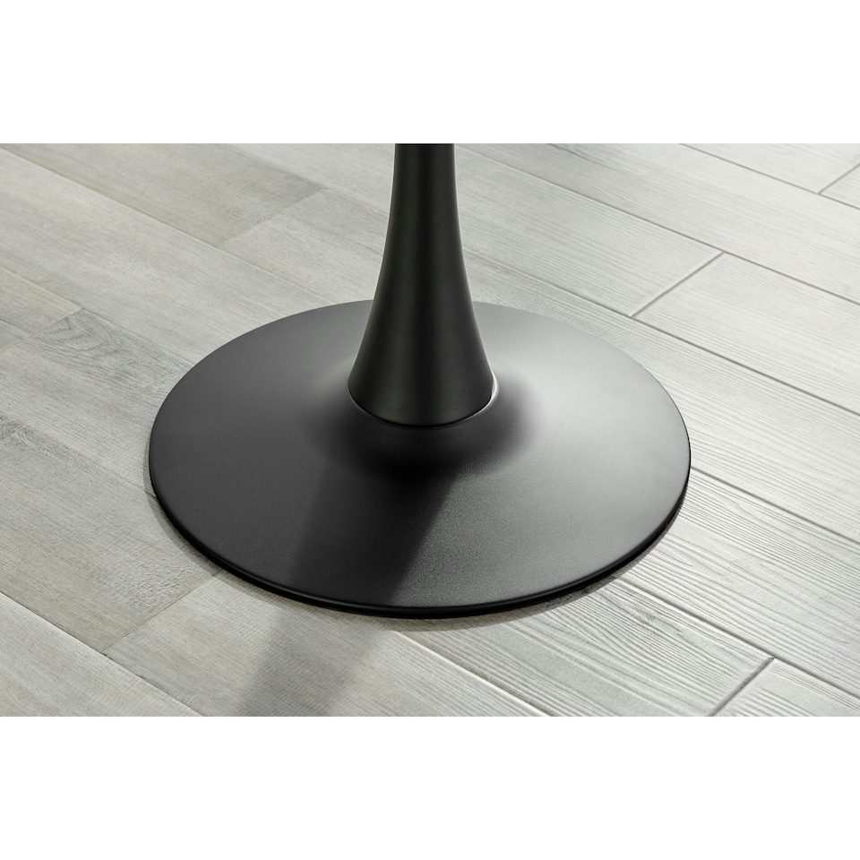 image 1 of Furniturebox Elina Round 2 Seater White Marble Effect Pedestal Dining Table