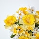 image 6 of Homescapes Set of 2 Yellow & Orange Narcissus & Daisy Artificial Flowers in Grave Vases