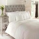 image 4 of Limoges Polycotton Floral Duvet with Pillowcase White | Super King