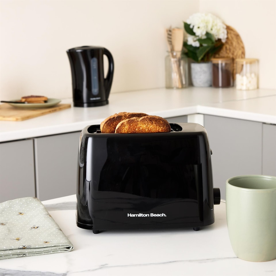 image 1 of Hamilton Beach Essential Kettle & Toaster Set Black