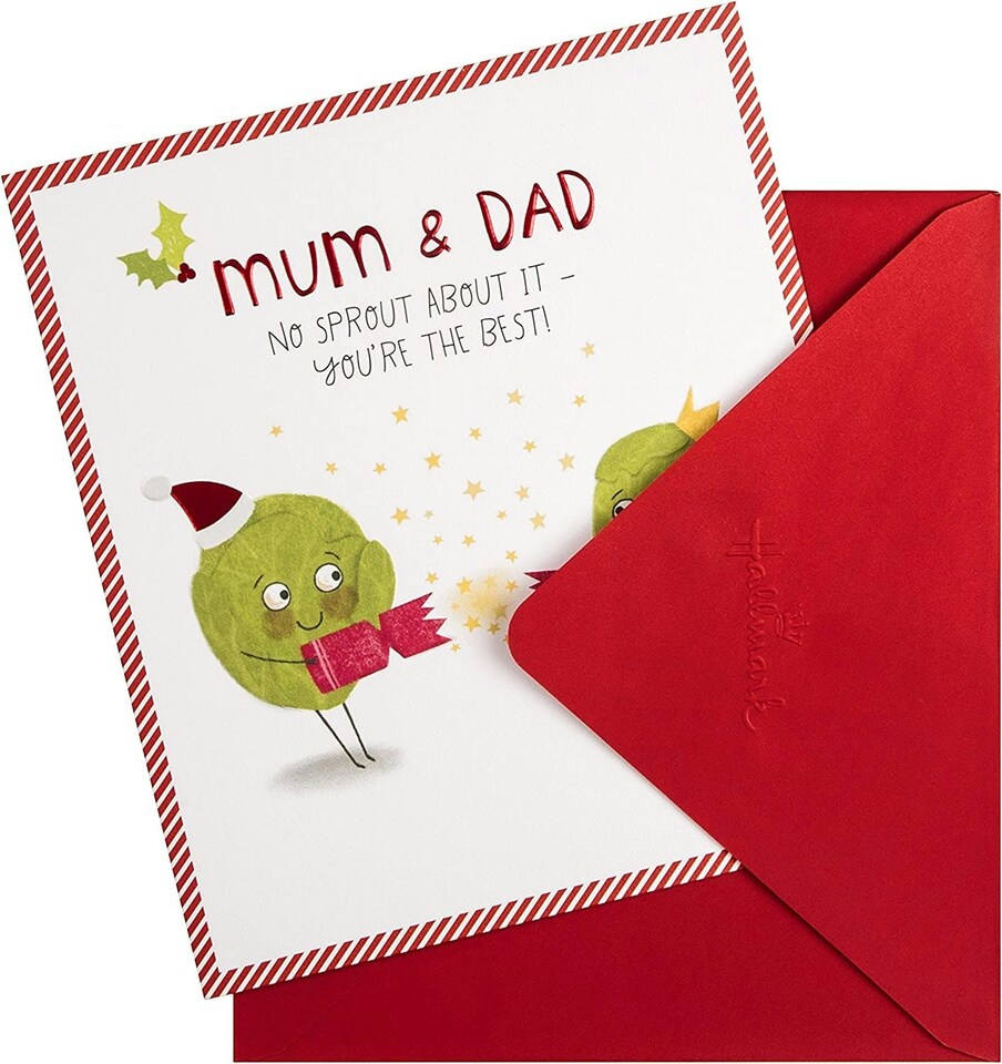 image 1 of Funny Sprout Design Mum and Dad Christmas Card