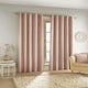 image 4 of Savoy Blush Blackout Curtains 66 x 72 inch (168 x 183 cm) 100% Blackout Eyelet Thermal Noise Reducing Curtains for Bedroom and Living Room
