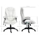 image 3 of Vinsetto Office Chair, Ergonomic Desk Chair with 6-Point Massage and Back Heated, Boucle-Feel Fabric Computer Gaming Chair with Arms, Lumbar Support, White