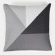 image 4 of OHS 2 x Ralph Geometric Pinsonic Filled Cushions, 45x45cm - Grey