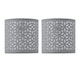 image 1 of First Choice Lighting Set of 2 Grey Laser Cut 15.5cm Table Lamp Shades Grey