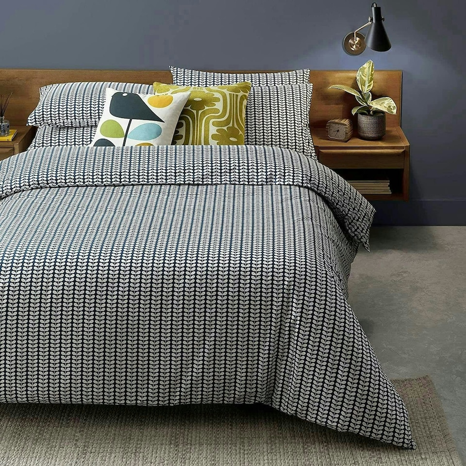 image 1 of Tiny Stem Duvet Cover Bedding - Super King - Blue