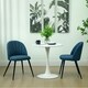image 2 of HOMCOM Set of 2 Dining Chairs with Shell Backrest and Padded Seat Grey Blue