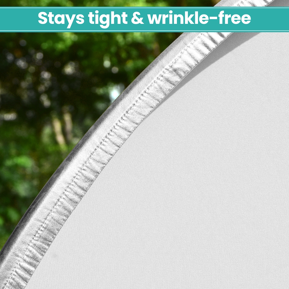 image 1 of 190GSM Shiny Silver Round Arch Wrinkle-Resistant Backdrop Cover - 180cm