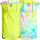 image 1 of GF Pet Dog Raincoat Elasto-Fit Reversible Coat for Dogs Waterproof Hooded Jacket - Neon Aqua & Iridescent - Medium