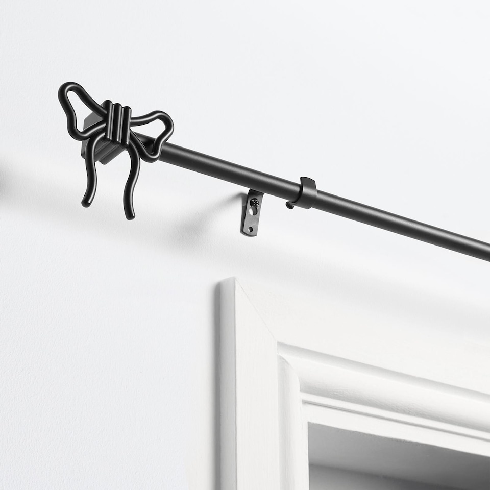 image 1 of OHS Bow Finial Curtain Pole Extendable 16mm Metal End Rod