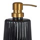 image 4 of Ticino Brittany Black Glass Lotion Dispenser