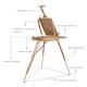 image 7 of HOMCOM Tripod Art Easel Wooden Drawing Board Workstation Folding French Sketch Yellow