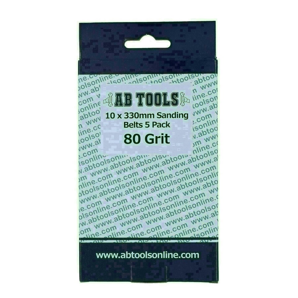image 1 of Belt Power Finger File Sander Abrasive Sanding Belts 330mm x 10mm 80 Grit 50pk