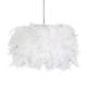 image 3 of Modern Designer Real White Feather Drum Lamp Shade with Inner Cotton Lining | White | White | 1