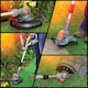 image 3 of Terratek 20V Cordless Grass Trimmer 2-in-1 Strimmer with Blades, Spool & Fast Charge | Grey | Grey | 1