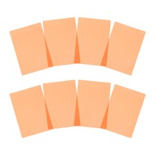 Pack of 8 A5 Plain Peach Dyslexia Overlay Reading Sheets - PET Material, Rounded Corners | Orange | Peach