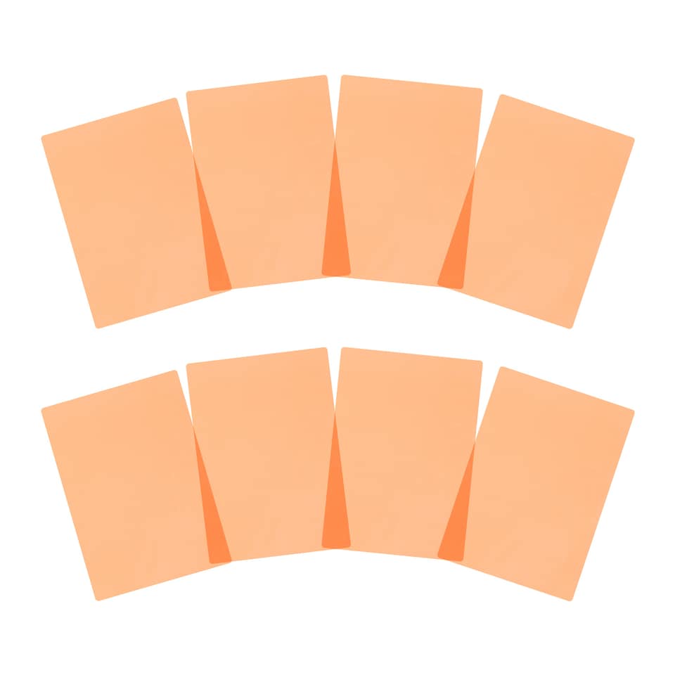 image 1 of Pack of 8 A5 Plain Peach Dyslexia Overlay Reading Sheets  - PET Material, Rounded Corners | Orange | Peach