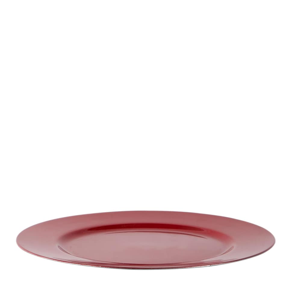 image 1 of Argon Tableware Metallic Charger Plates - 33cm - Red - Pack of 6