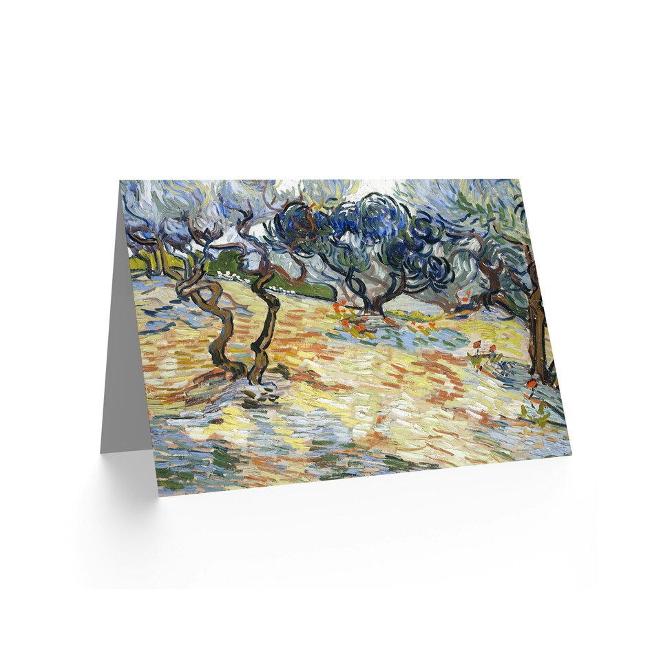 image 1 of Vincent Van Gogh Painting Olive Trees Art Card