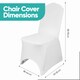 image 2 of 220GSM White Spandex Chair Cover Stretch Fabric, Premium Quality Slipcovers