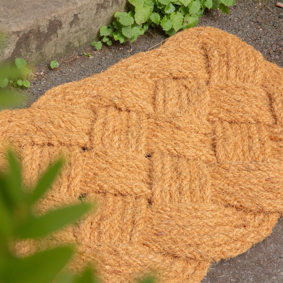 image 1 of Nicola Spring Natural Coir Knotted Door Mat - 68cm x 43cm