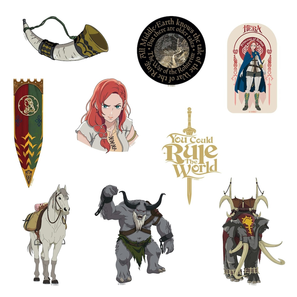 image 1 of Lord Of The Rings The War Of The Rohirrim Stickers (Pack of 100) - Multicoloured - One Size