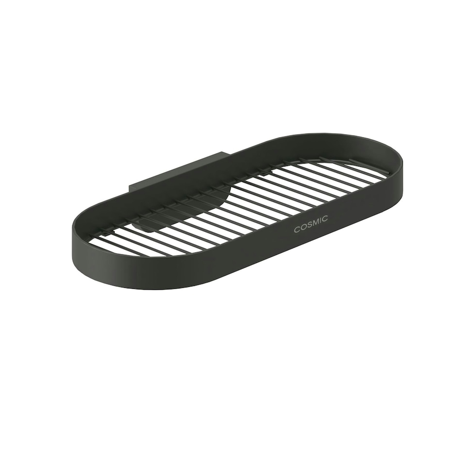 image 1 of Cosmic Soap Dish with Durable Stainless Steel for Bathroom, Matt Finish Black