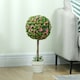 image 7 of HOMCOM Set of 2 Artificial Plants with Rose Flower in Pot, 60cm, Pink