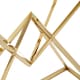 image 3 of Interiors by Premier Stunning Corseted Champagne Console Table, Geometric Design Hallway Table, Easily Maintained Modern Table Gold