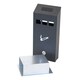 image 1 of Slim Wall Mounted Outdoor Pub Ashtray Ash Tray Cigarette Steel Bin