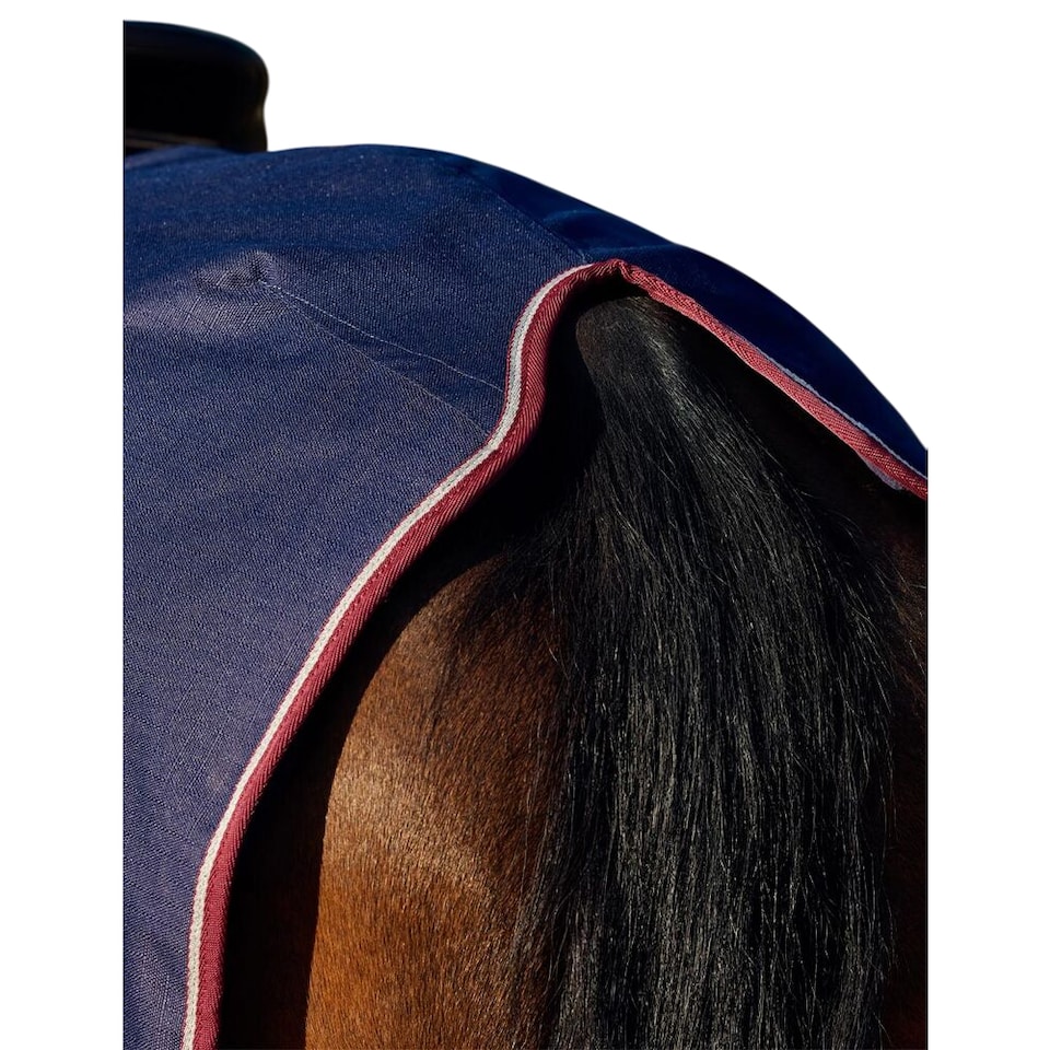 image 1 of Weatherbeeta Essential Fleece Lined Horse Quarter Sheet | Red | Navy/Burgundy | 39in | 1