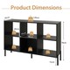 image 2 of COSTWAY Wooden Storage Bookcase 6 Cube Bookshelf Rack Black Black