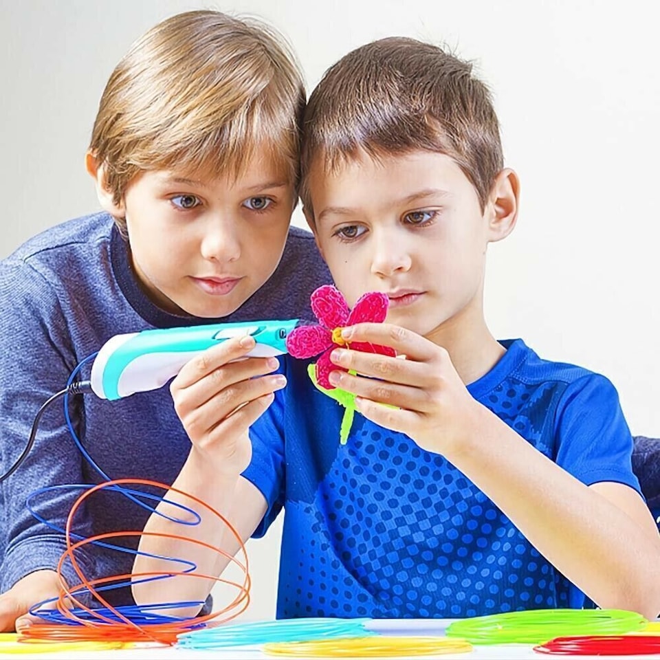 image 1 of 3D Printing Pen Starter Kit with PLA Filaments | Adjustable Temperature 3D Drawing Pen for Kids & Adults | Creative Craft & Modelling Pen Set